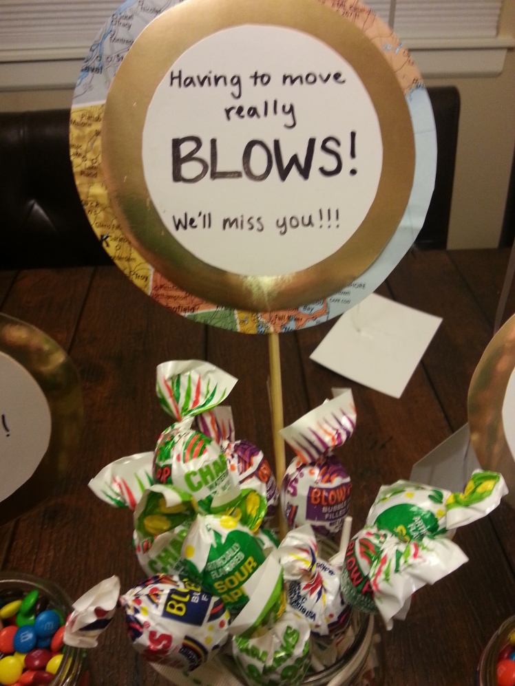 My friend Heather is moving to Arizona for a year for her Clinical Fellowship, and her going away party involved puns.