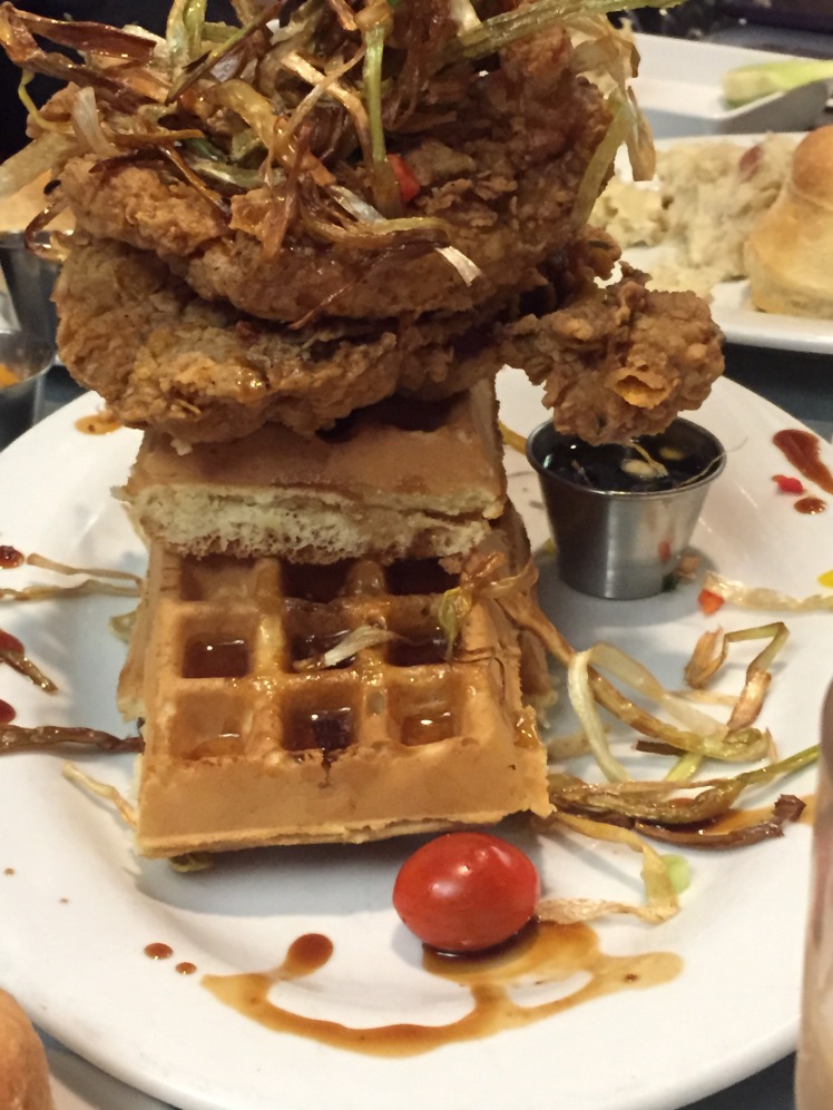 ...like the best chicken and waffles I've ever had...